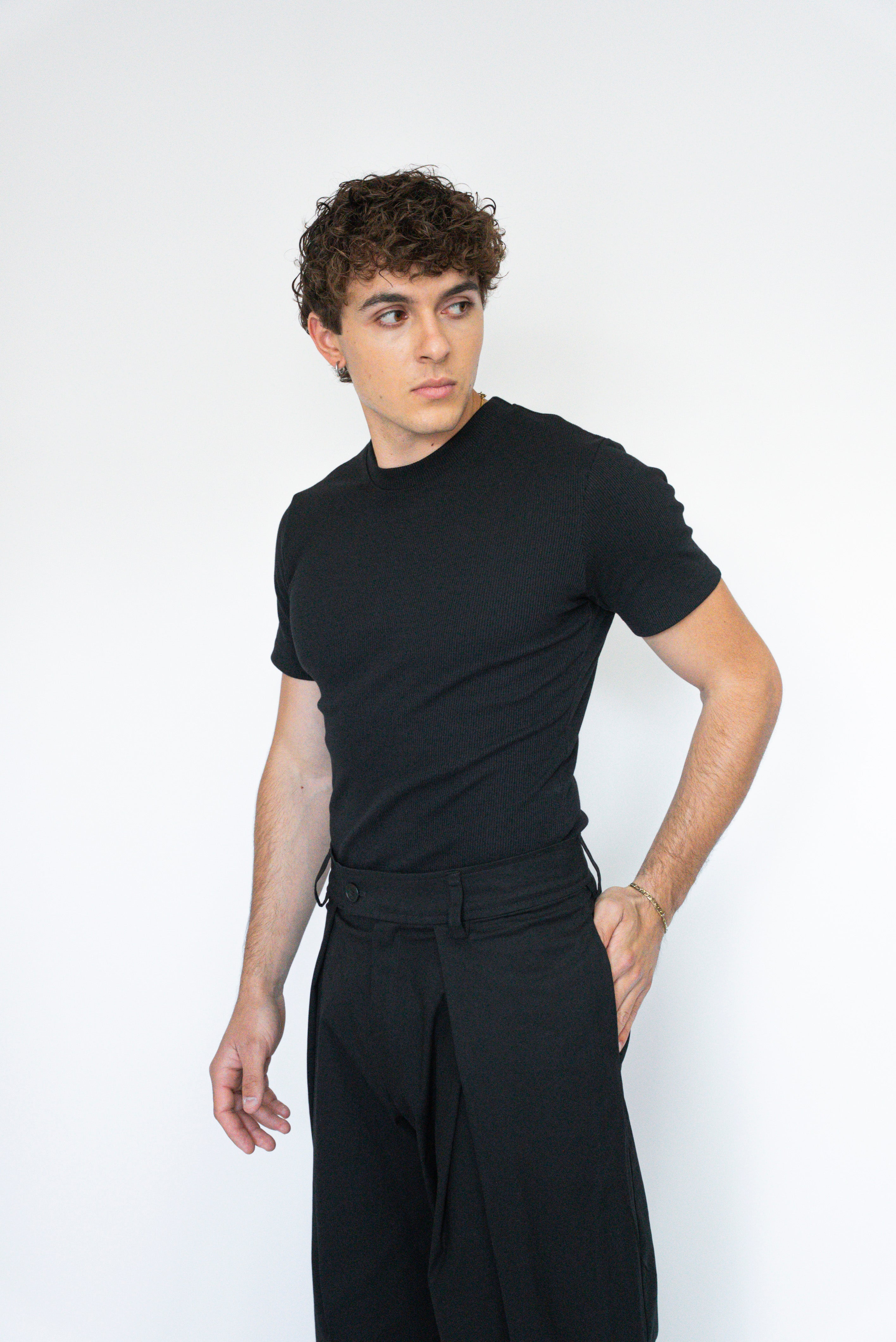 Ribbed fitted T-shirt