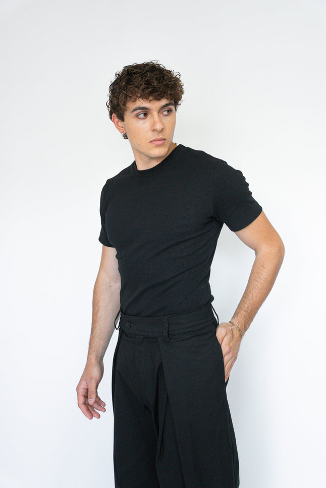 Ribbed fitted T-shirt