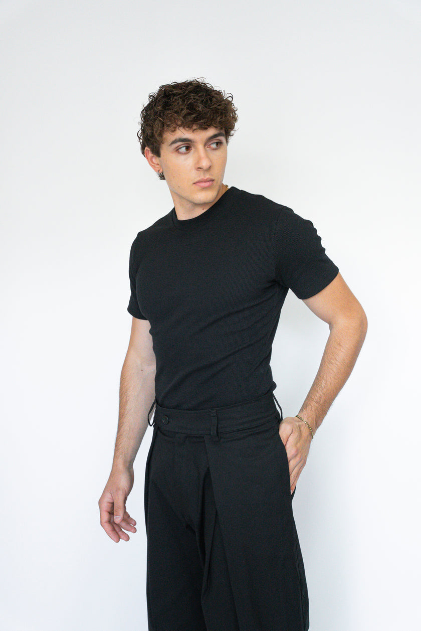 Ribbed fitted T-shirt