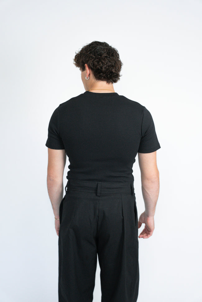 Ribbed fitted T-shirt